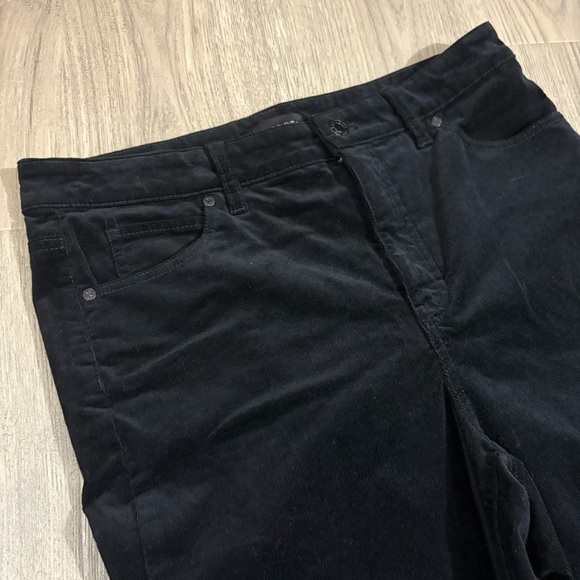 Talbots Black Corduroy Rise Straight Leg Pants Womens Sz 8P Cotton Blend Classic - Picture 6 of 10